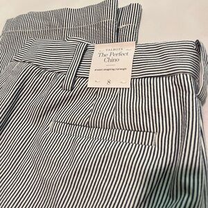 Talbots Light Blue and White Striped Pants